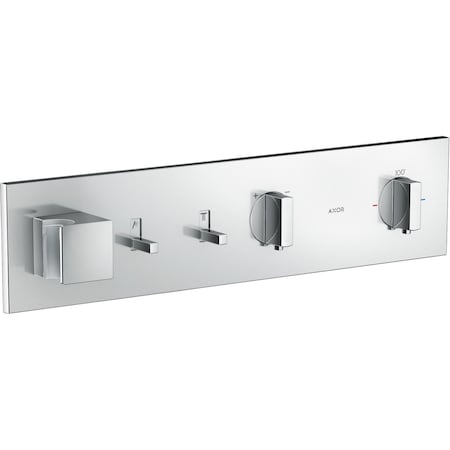 Axor ShowerComposition Thermostatic Module Trim for 2 Functions in Chrome 12571001