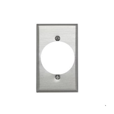 Leviton Receptacle Wall Plate, Number of Gangs: 1 Aluminum, Silver 83028
