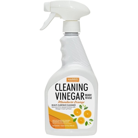 Harris Multi-Surface Cleaner, 32 fl-oz, Liquid, Vinegar Mandarin Orange, Clear O-32RTU