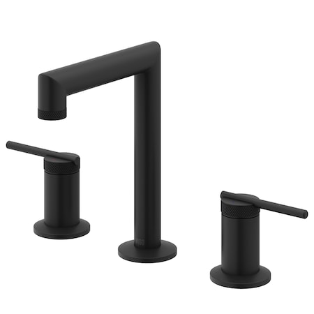 Vigo Sterling Two Handle Three-Hole Widespread Bathroom Faucet in Matte Black VG01304MB
