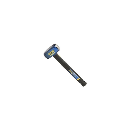 Groz Engineering Tools Pvt Ltd Club Sledge Hammer, Steel Head, Rubber Overlay Handle, 4-Lbs. ECH-416X