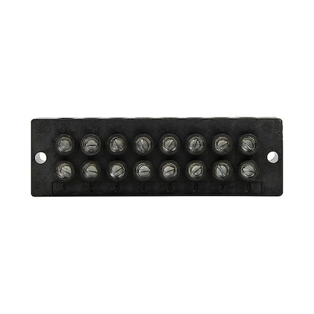 Eaton Bussmann Barrier Terminal Strip, 600 V, 8 Poles 14004-8