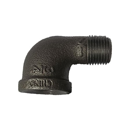 Zoro Select 90 Degrees Street Elbow 90 Degrees Street Elbow, 1/2" x 3/4" Pipe, FNPT x MNPT, Malleable Iron 783Y44