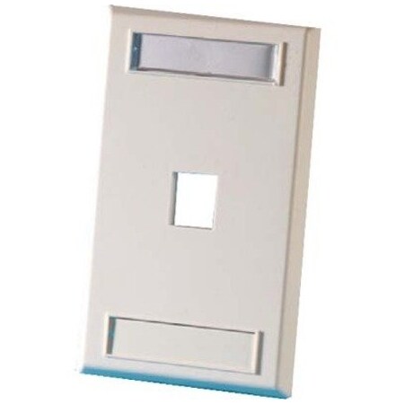 Ortronics 1-PORT FLUSH MOUNT UNLOADED, SINGLEGANG PLASTIC FACEPLATE KSFP1-88