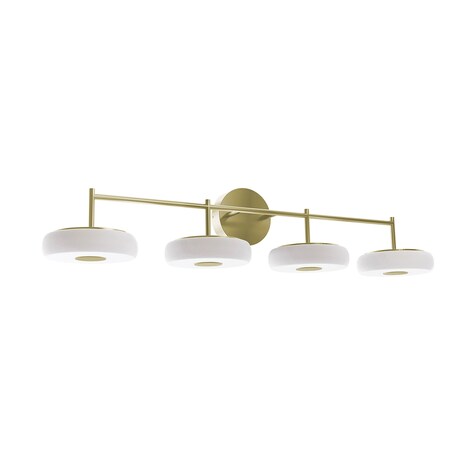 Afx June 4-Light LED Vanity - 40W - Light Antique Brass JUNV4108LAJUDLB