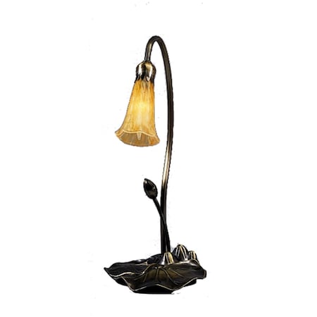 Meyda Lily 1 Light Accent Lamp with Amber Shade 12432