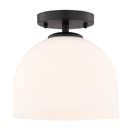 Vaxcel Shelby 1-Light Semi-Flush Mount, Black C0346