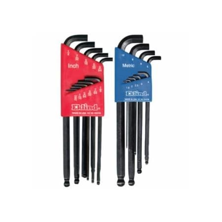 Eklind Ball-Hex-L, Stubby Key Set, Hex Ball Tip, Inch/Metric 269-13122