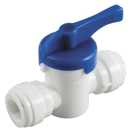 Anderson Metals 1/4'' x 1/4'' Plastic Push-In Ball Valve 53906-04