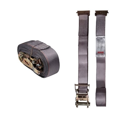 Mytee Products 2 Pack 2'x16ft Heavy Duty E Track Ratchet Strap for Enclosed Trailers, 4000 lbs, 2PK ETKRS216x2