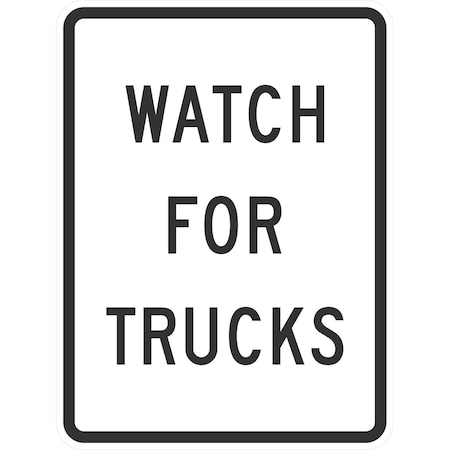 Lyle Watch For Trucks, 18x24, High Intensity Prismatic, White G-10807-HI_18x24