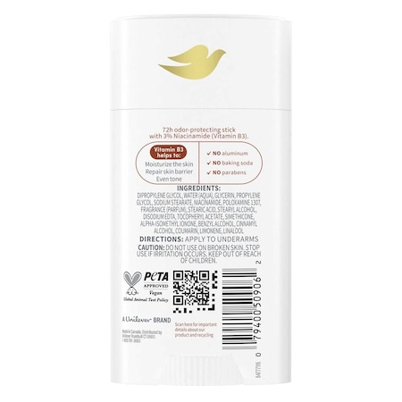 Dove VitaminCare Plus Coconut and Shea Deodorant Stick, 2.6 Ounce, 12PK 64418511