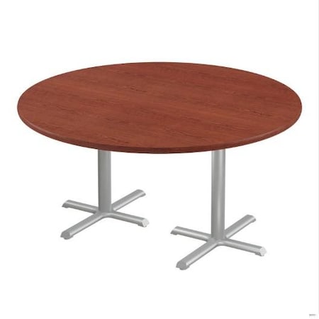 Correll Round Cafe Table, 60 in W, 60 in L, 29 in H, Particleboard Top, Cherry SCT60R-21-98-21