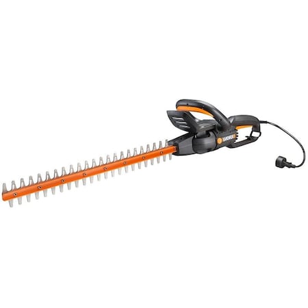 Worx Electric Hedge Trimmer, 4.5 A, 120 V, 3/4 in Cutting Capacity, 24 in Blade, Black WG217
