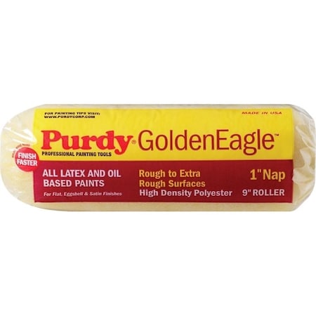Purdy Golden Eagle 608095 Paint Roller Cover, 1 in Thick Nap, 9 in L, Polyester Cover 144608095