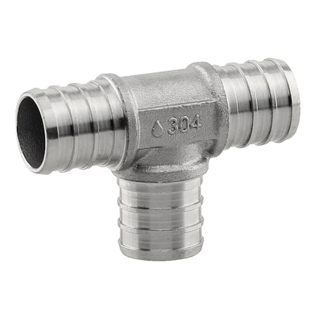 Boshart Industries 3/4 in. PEX X 3/4 in. D PEX Stainless Steel Tee PE-PS-T07