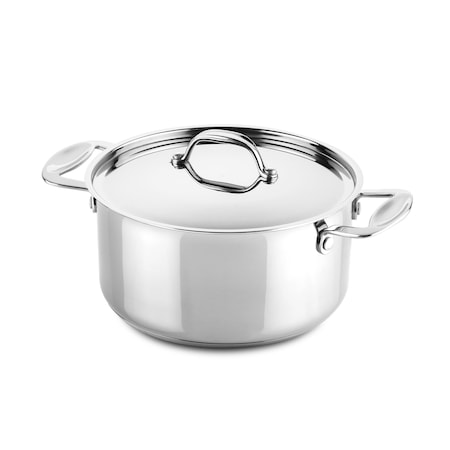 Mepra Glamour Diamond Casserole w/Lid 7.87" - 1 Piece - Stainless Steel 30212120