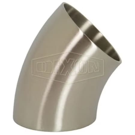 Dixon Weld Elbow, Series: B2WK, Fitting/Connector Type: 45 deg Elbow, 1 in Nominal Size, 0.065 in Thicknes B2WK-R100P