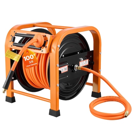 Vevor Retractable Air Hose Reel 100FT x 3 /8Inch PVC Air Hose Auto Rewind 300PSI NAH-A30