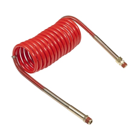 Grote Coiled Air 15 ft., Red, 12" Lead/Brass Ha 81-0015-HR