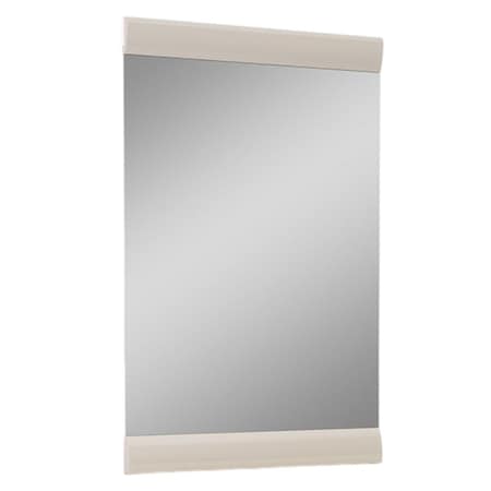 Homeroots 47" Beige Wood Dresser Mount Framed Mirror 329660