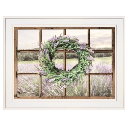 Homeroots Country Gazing 3 White Framed Print Wall Art 405000