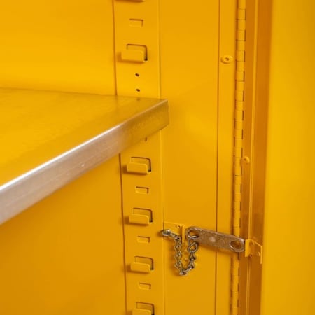 Justrite Flammable Safety Storage Cabinet, 4 gal, 1 Shelves, Steel, 17 in W x 22 in H x 17 in D, White 890425