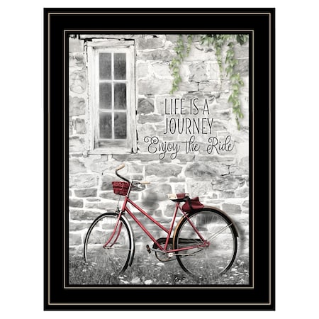 Homeroots Life is a Journey 3 Black Framed Print Wall Art 405009