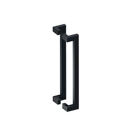 Deltana 24in Back to Back Modern Offset Door Pulls Black Finish SSPOBB24U19