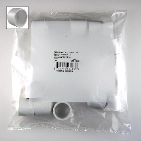 Charlotte Pipe And Foundry CAP PVC 3/4 IN. SCH40, 10PK PVC02116C0800