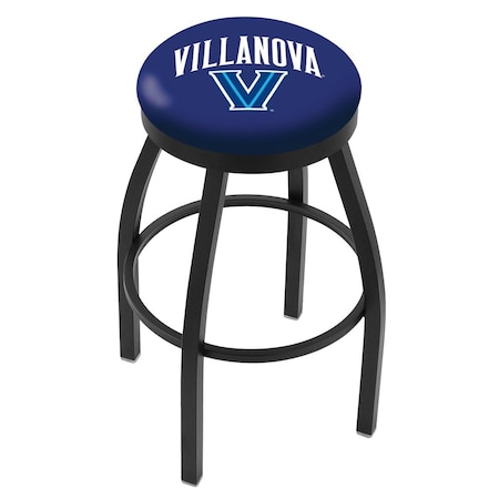 Holland Bar Stool Co 36" Blk Wrinkle Villanova Swivel Bar Stool, Accent Ring L8B2B36Vilnva