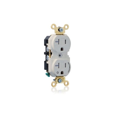 Leviton Dup Rec 20A 125V 1MCtrl TR Self-Gr LtAl 5362-1PT