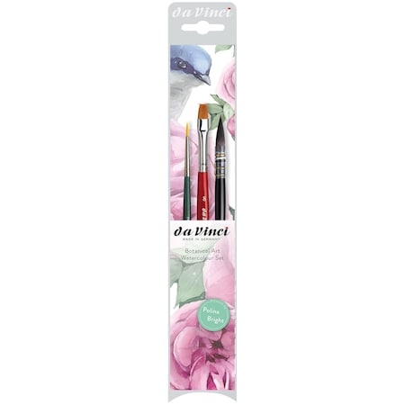 Da Vinci CASANEO, NOVA & COSMOTOP-SPIN Botanical Art Brush Set, Synthetic, Watercolor, Assorted, 3-Piece Set VA-4216_0