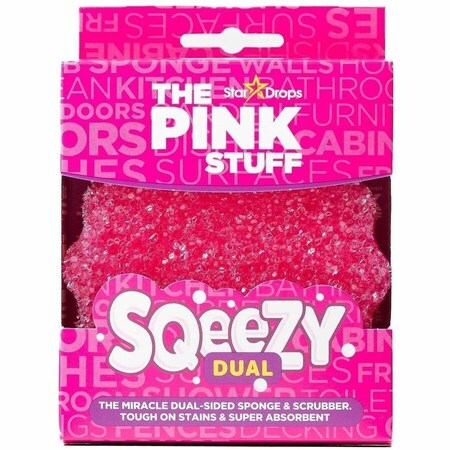 The Pink Stuff Sqeezy Dual Sided Scrubber and Sponge 823773