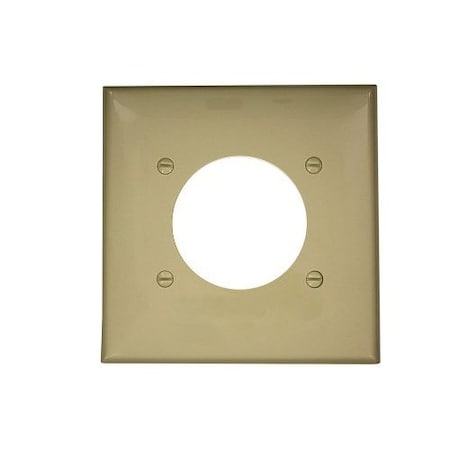 Leviton Receptacle Wallplate, Standard Size, Gang 2, Ivory 80726-I