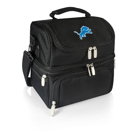 Picnic Time Family Of Brands Detroit Lions - Pranzo Lunch Bag Cooler with Utensils, (Black) 512-80-175-114-2