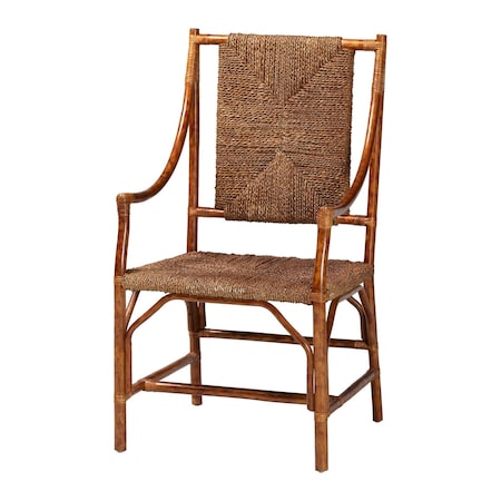 Bali & Pari Ramos Natural Rattan and Seagrass Armchair 268-14746-ZORO