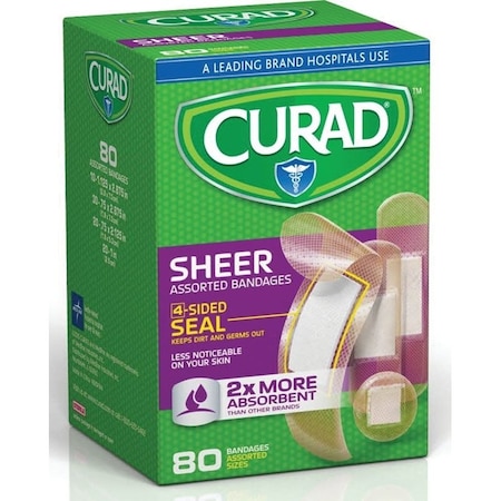 Curad Adhesive Bandage, Fabric Bandage CUR45243RB