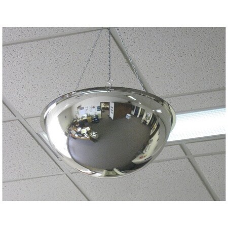 Fred Silver Full Dome Safety Mirror, Acrylic, 32 in, No Backing, Round, 360 Degrees Viewing Angle DOME-X-32