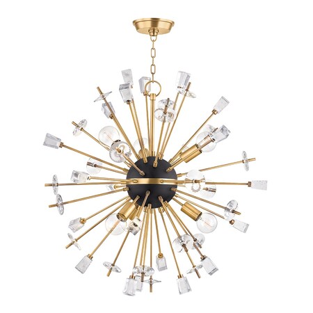 Hudson Valley Lighting Liberty 6 Light Chandelier 32 In. Aged Brass 5032-AGB