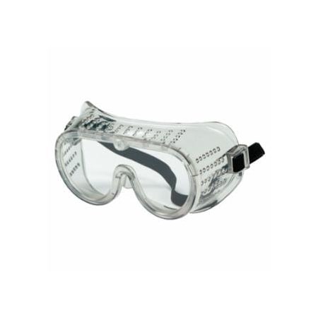 Mcr Safety Protective Goggles, Clear/Clear, PVC, Impact Resistant, Elastic Strap 135-2220