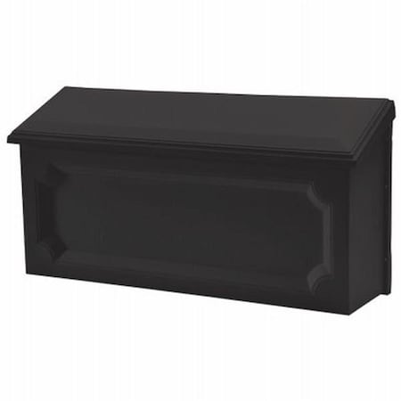 Solar Group Black Plastic Horizontal Wall Mount Mailbox 119948