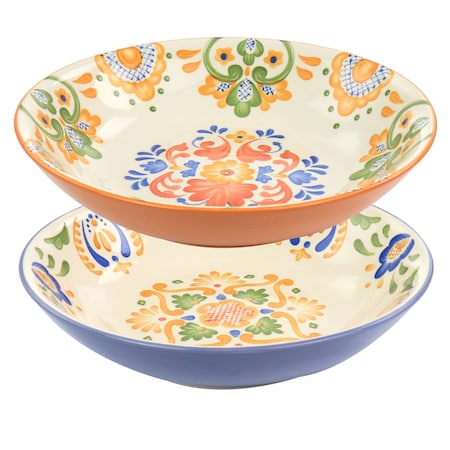 Laurie Gates Tierra 2 Piece Round Stoneware Dinner Bowl Set in Assorted Designs 130972.02RR