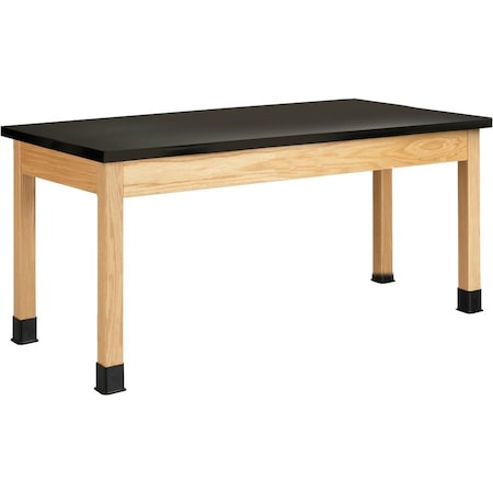Diversified Spaces Table, Black/Oak, Wood Frame, 26" D P7306K30N