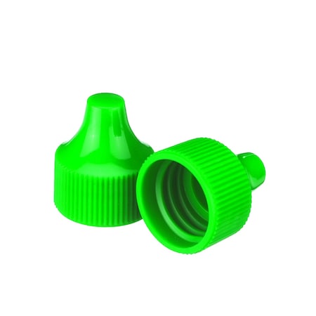 Wheaton Dropper Tip Cap, 20-410, Green, PK 1000 W242526-A