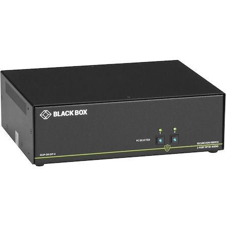 Black Box BLACK BOX Secure Niap 3.0 Kvm Switch - Dual-Head, Displayport, 4K, 2-Port SS2P-DH-DP-U