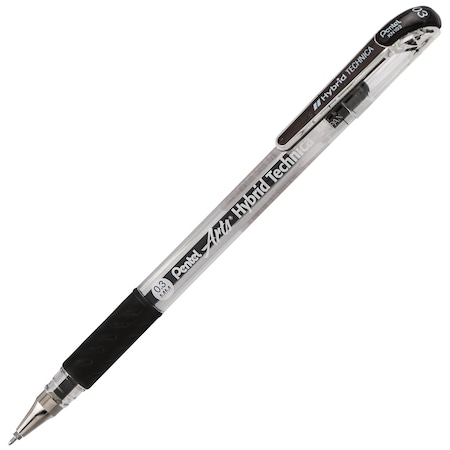 Pentel Hybrid Technica (0.3mm) Gel Pen, Black Ink, 12PK KN103-A