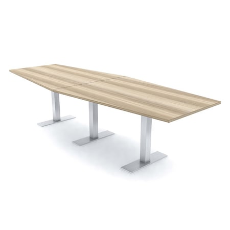 Skutchi Designs 12 Person Conference Table With Power Unit | 12' Hexagon Table | Harmony Series HAR-HEX.IR-48X144-T-K525-NA