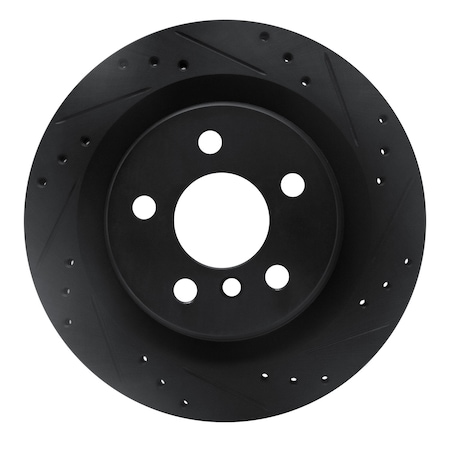 Dynamic Friction Co DFC Brake Rotor - Drilled and Slotted - Black 633-31158R