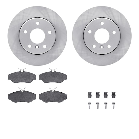 Dynamic Friction Co DFC Brake Rotor with 5000 Brake Pads and Hardware Kit 6512-11063